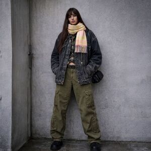 Anthropologie Maeve Pink Yellow Plaid Wool Scarf, New with Tags